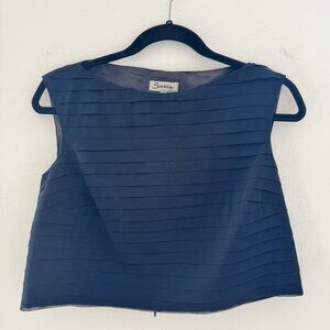 Vintage silk paneled crop top